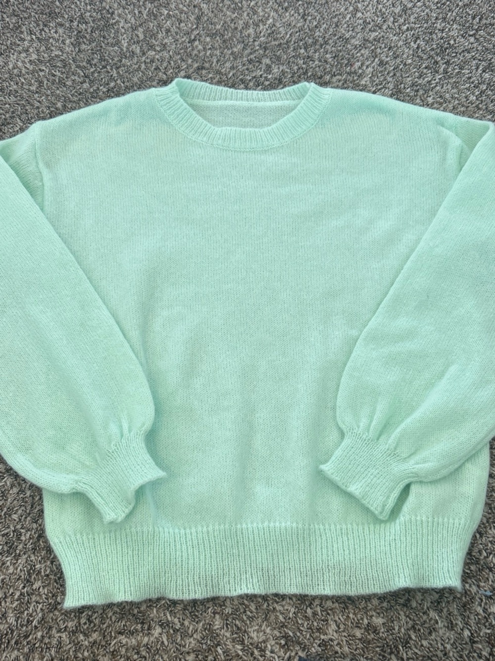 SHEIN Mint Green Crewneck Knit Sweater